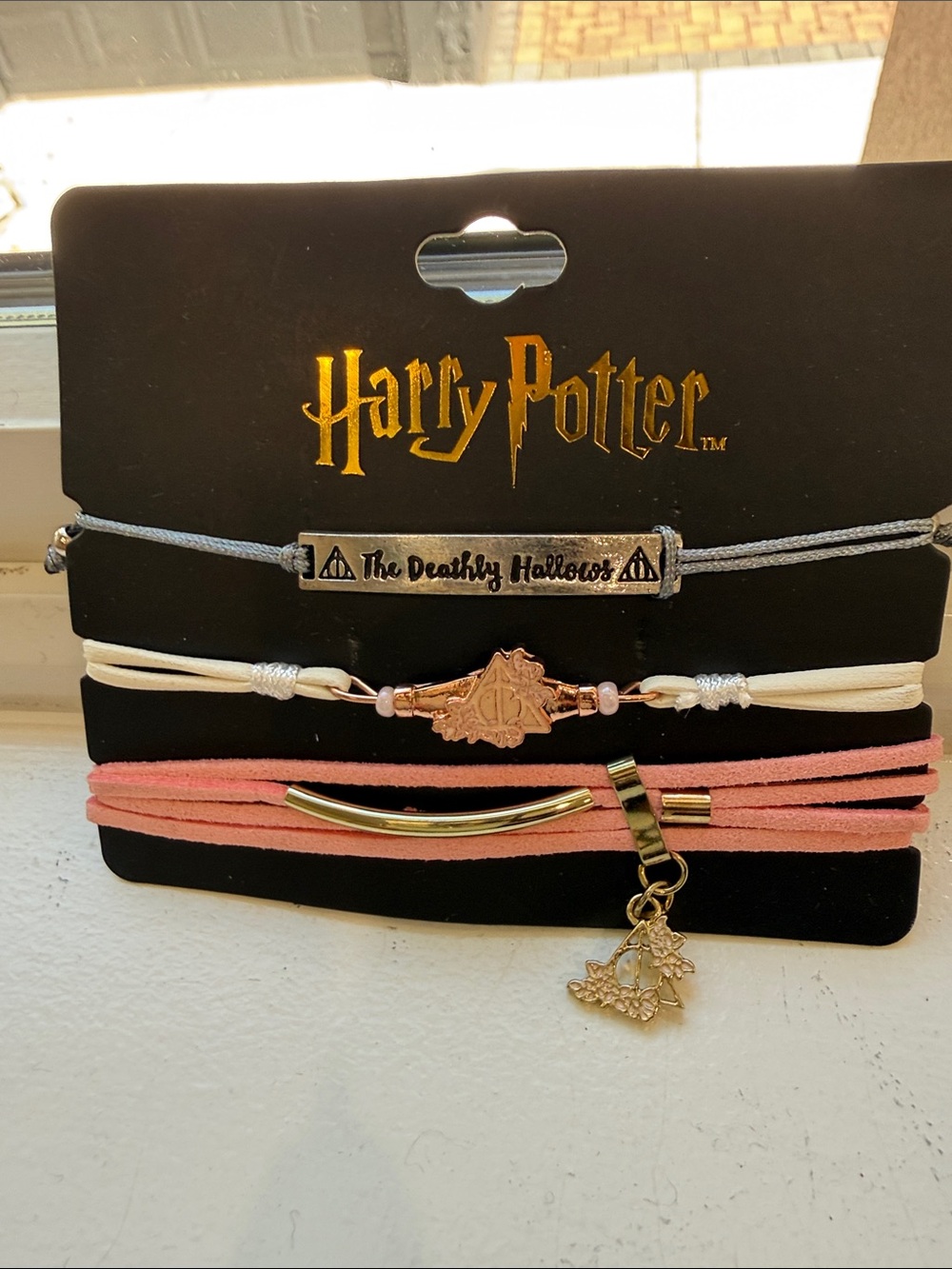 Warner Bros. Harry Potter Bracelet Set - Pink, White & Gray